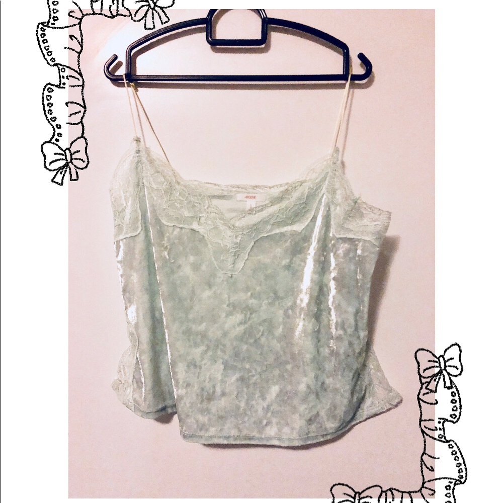 (Brand New!) Blue Lace Spaghetti Strap Top